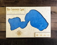 Big Crooked - Wood Engraved Map