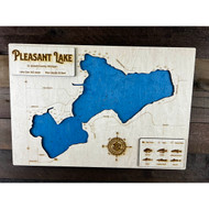 Pleasant (262 acres) - Wood Engraved Map
