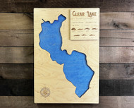 Clear (240 acres) - Wood Engraved Map