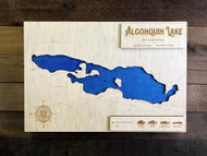 Algonquin - Wood Engraved Map
