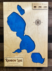 Rainbow (166 acres) - Wood Engraved Map