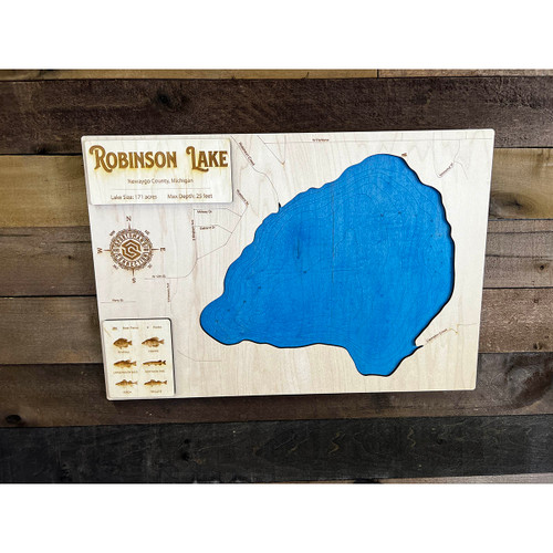 Robinson (137 acres) - Wood Engraved Map