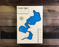 Island (240 acres) - Wood Engraved Map