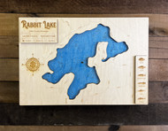 Rabbit - Wood Engraved Map