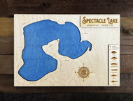 Spectacle (240 acres) - Wood Engraved Map