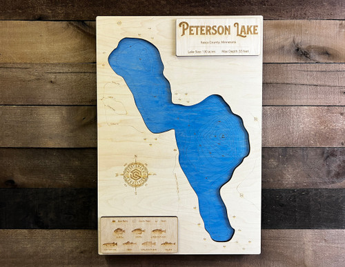 Peterson - Wood Engraved Map
