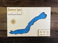 Shipman - Wood Engraved Map