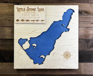 Little Stone - Wood Engraved Map