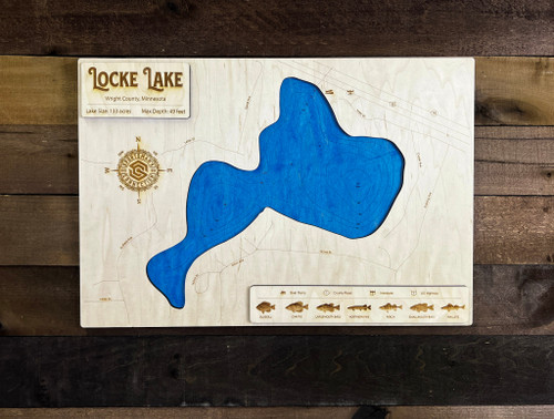Locke - Wood Engraved Map