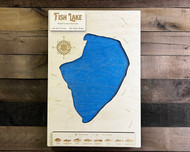 Fish (98 acres) - Wood Engraved Map