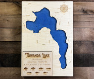 Towanda - Wood Engraved Map