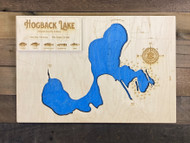Hogback (146 acres) - Wood Engraved Map