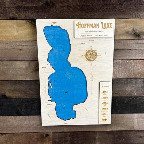Hoffman (180 acres) - Wood Engraved Map