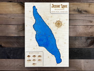 Jessie (1,753 acres) - Wood Engraved Map