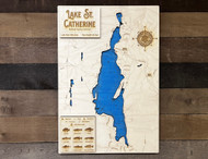St. Catherine (885 Acres) - Wood Engraved Map