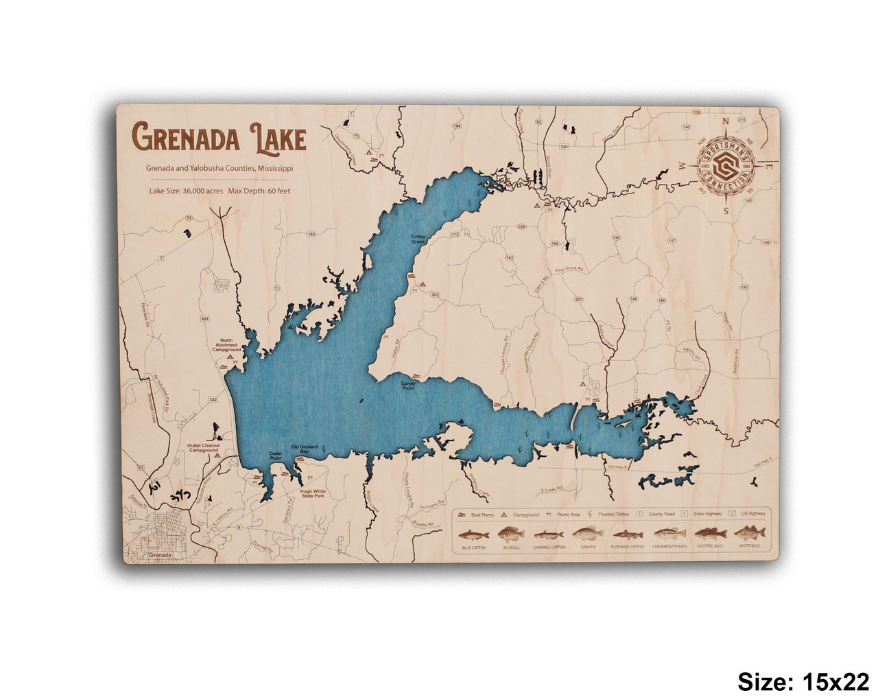 Grenada Lake (No Contours)