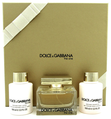Dolce & Gabbana The One Set for Women: 2.5oz.EDP Spr +3.3oz.B/Lot & Sh ...