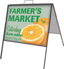 18" x 24" Uneaque Series Insert Top Loading Metal Sign Stand A-Frame. Made in the USA