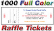 Raffle Tickets 1,000 Full Color - $89.50