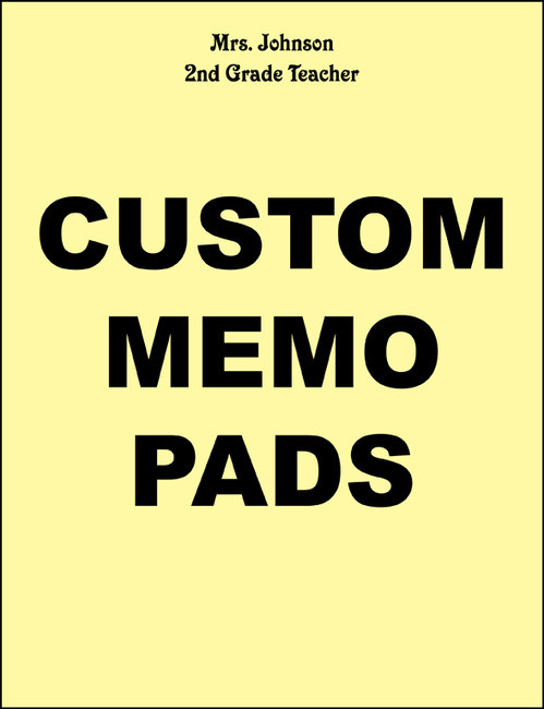 MEMO PADS, NOTEPADS, SCRATCH PADS! 24 Custom Personalized - $14.95 -  ColorCopiesToday.com