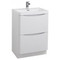 600mm Bali White Ash Free Standing Cabinet with Drawers & Basin