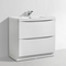 900mm Bali White Ash Free Standing 2 Drawers Cabinet with Basin