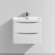  600mm Bali White Ash Wall Mounted Cabinet with Drawers & Basin 