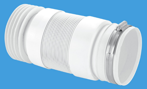 WCF21R Straight Back to Wall Flexible WC Connector 4"/110mm
