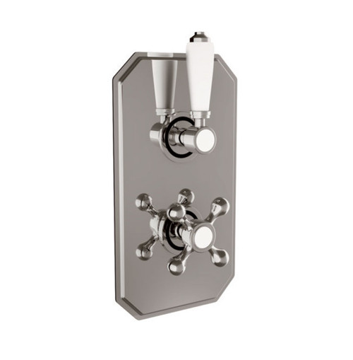 Twin Traditional Concealed Valve with Diverter