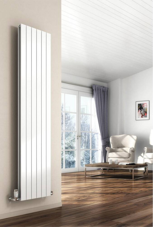 The Reina Flat Single Panel White Designer Vertical radiators are made using superior quality steel and is built to last long and comes with an impressive heat output to quickly warm up the entire room. Manufactured from mild steel, this stylish radiator is beautifully finished in white for a contemporary look. Flat Vertical Single Panel Radiator is ideal for any modern and contemporary interior with its minimalist flat paneled design. Also Available in anthracite finish, these flat vertical radiators are one of many stunning designs from Reina. Comes with a 5 years guarantee from the manufacturer.

Key Features:

Comes in white finish
High-Quality Welding
Strong and reliable
Delivering superb heat output
Easy to installation and Clean
Offered in the size of 1800mm x 514mm
Heat Output Delta T50: 5549 BTUs / 1627 Watts -- Heat Output Delta T60: 7103 BTUs / 2083 Watts
Suitable for Central Heating Systems only
Manufactured from high-Quality Steel Material
5 years Guarantee from Manufacturer
Supplied with: Product includes Brackets, Fixing Kit, Air Vent, Blanking Plug as standard.

Not included: Accessories such as Valves, Pipe Covers, and Towel Bar/Hangers are sold separately.