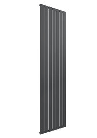The Reina Flat Single Panel Anthracite Designer Vertical radiators are made using superior quality steel and is built to last long and comes with an impressive heat output to quickly warm up the entire room. Manufactured from mild steel, this stylish radiator is beautifully finished in anthracite for a contemporary look. Flat Vertical Single Panel Radiator is ideal for any modern and contemporary interior with its minimalist flat paneled design. Also Available in white  finish, these flat vertical radiators are one of many stunning designs from Reina. Comes with a 5 years guarantee from the manufacturer.

Key Features:

Comes in Anthracite finish
High-Quality Welding
Strong and reliable
Delivering superb heat output
Easy to installation and Clean
Offered in the size of 1800mm x 292mm
Heat Output Delta T50: 3171 BTUs / 930 Watts -- Heat Output Delta T60: 4059 BTUs / 1190 Watts
Suitable for Central Heating Systems only
Manufactured from high-Quality Steel Material
5 years Guarantee from Manufacturer
Supplied with: Product includes Brackets, Fixing Kit, Air Vent, Blanking Plug as standard.

Not included: Accessories such as Valves, Pipe Covers, and Towel Bar/Hangers are sold separately.