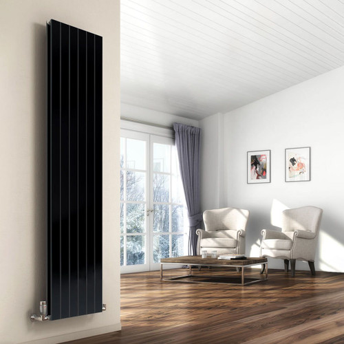 The Reina Flat Double Panel Anthracite Designer Vertical radiators are made using superior quality steel and is built to last long and comes with an impressive heat output to quickly warm up the entire room. Manufactured from mild steel, this stylish radiator is beautifully finished in anthracite for a contemporary look. Double Panel Vertical Radiator is ideal for any modern and contemporary interior with its minimalist flat paneled design. Also Available in White finish, these flat vertical radiators are one of many stunning designs from Reina. Comes with a 5 years guarantee from the manufacturer.

Key Features:

Comes in Anthracite finish
High-Quality Welding
Strong and reliable
Delivering superb heat output
Easy to installation and Clean
Offered in the size of 1800mm x 366mm
Heat Output Delta T50: 5191 BTUs / 1522 Watts -- Heat Output Delta T60: 6644 BTUs / 1948 Watts
Suitable for Central Heating Systems only
Manufactured from high-Quality Steel Material
5 years Guarantee from Manufacturer
Supplied with: Product includes Brackets, Fixing Kit, Air Vent, Blanking Plug as standard.

Not included: Accessories such as Valves, Pipe Covers, and Towel Bar/Hangers are sold separately.