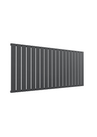 The Reina Flat Single Panel Anthracite Designer Horizontal Radiators are made using superior quality steel and is built to last long and comes with an impressive heat output to quickly warm up the entire room. Manufactured from mild steel, this stylish radiator is beautifully finished in anthracite for a contemporary look. Horizontal Single Panel Radiator is ideal for any modern and contemporary interior with its minimalist flat paneled design. Also Available in white finish, these flat panel horizontal radiators are one of many stunning designs from Reina. Comes with a 5 years guarantee from the manufacturer.

Key Features:

Comes in Anthracite finish
High-Quality Welding
Strong and reliable
Delivering superb heat output
Easy to installation and Clean
Offered in the size of 600mm x 1254mm
Heat Output Delta T50: 4704 BTUs / 1379 Watts -- Heat Output Delta T60: 6021 BTUs / 1766 Watts
Suitable for Central Heating Systems only
Manufactured from high-Quality Steel Material
5 years Guarantee from Manufacturer
Supplied with: Product includes Brackets, Fixing Kit, Air Vent, Blanking Plug as standard.

Not included: Accessories such as Valves, Pipe Covers, and Towel Bar/Hangers are sold separately.