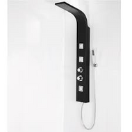 Luna Black Thermostatic Shower Panel