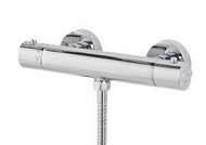 Cool Touch Round Thermostatic Shower Bar Valve
