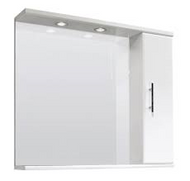 850mm Mirror Unit - White