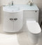 Pebble D Shape with White Glass Basin (left hand)