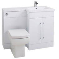 1090mm Maze L-Shaped Combination Unit (right hand) - Gloss White