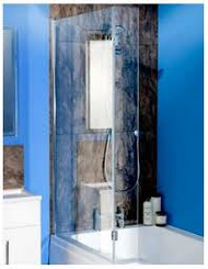 Square Bath Screen with Flipper Panel CEL004M