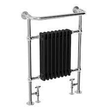 673mm x 230mm x 963mm Traditional Radiator - Chrome & Black