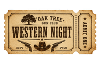 Image shows a western night ticket stub
