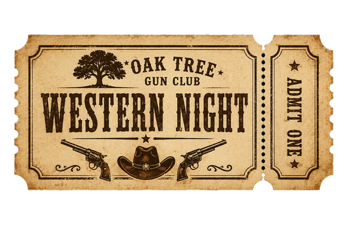 Image shows a western night ticket stub