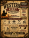 Western Night event flyer (July 25, 5-9 PM at Oak Tree) listing prices for members ($20) and non-members ($40). Tickets include entry to the vent, live music by Justin Honsinger, meal voucher, and more