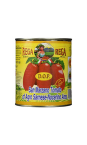 Rega brand DOP certified San Marzano tomatoes