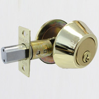 SINGLE CYLINDER DEADBOLT D#5 (GOLD)