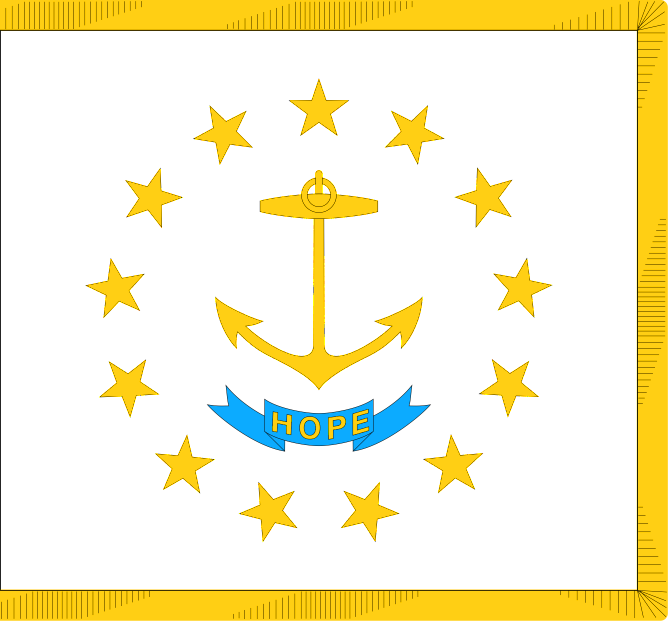 Buy Rhode Island State Flag Online | Printed &amp; Sewn Flags | 13 sizes