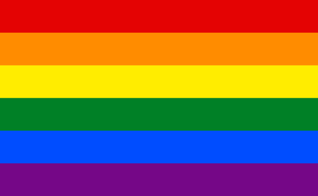 giant gay pride rainbow flag