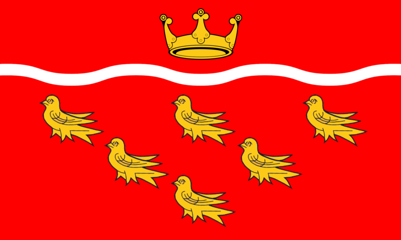 Sussex County Small Hand Waving Flag 6/" x 4/"