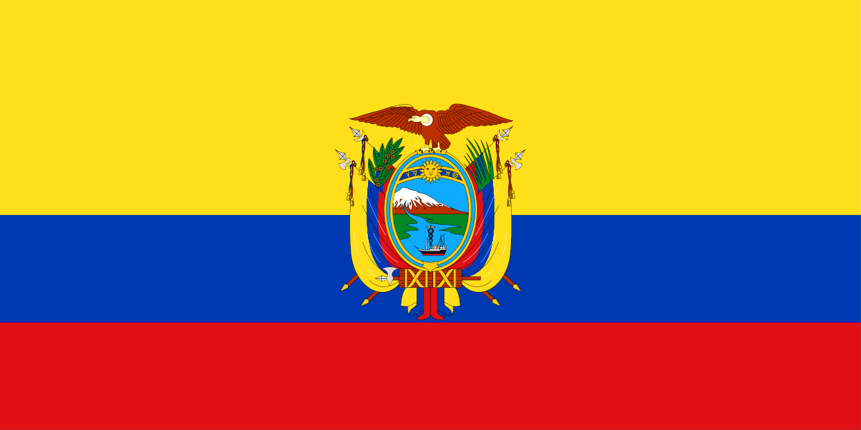 Buy Ecuador National Flag Online Printed & Sewn Flags 13 sizes
