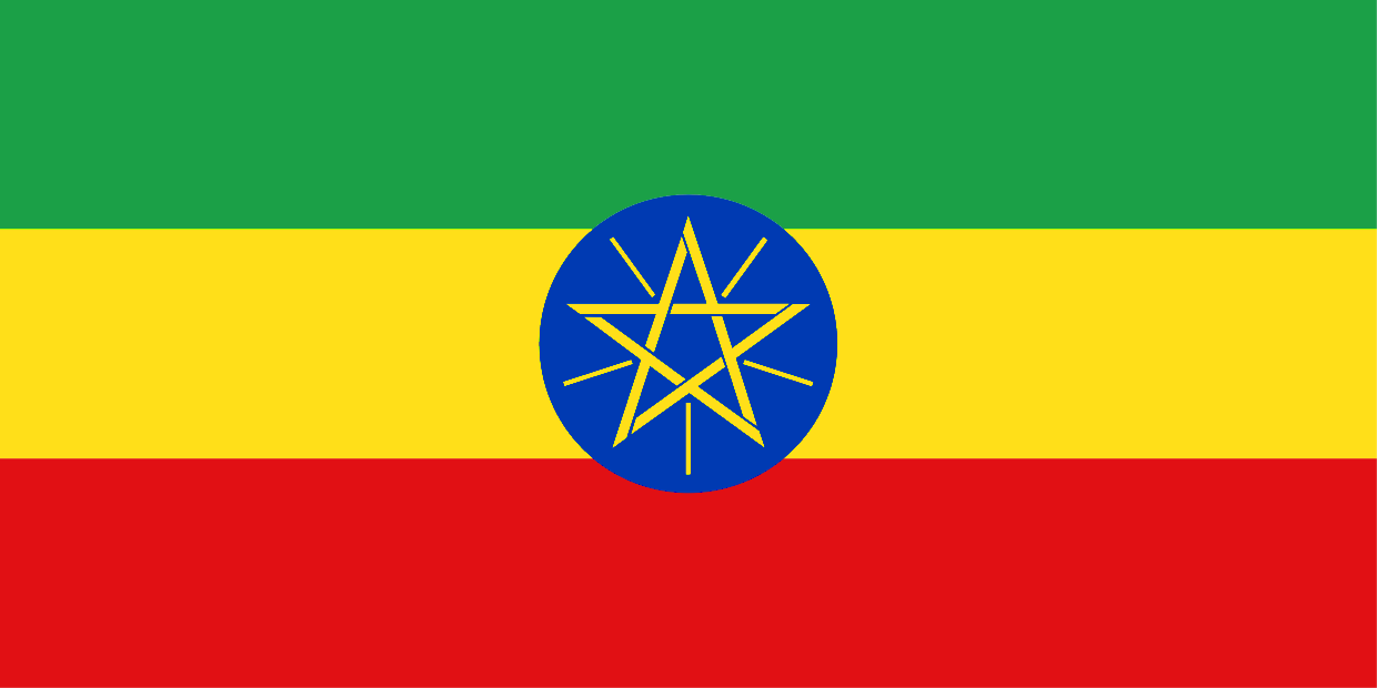 Buy Ethiopia National Flag Online Printed & Sewn Flags 13 sizes